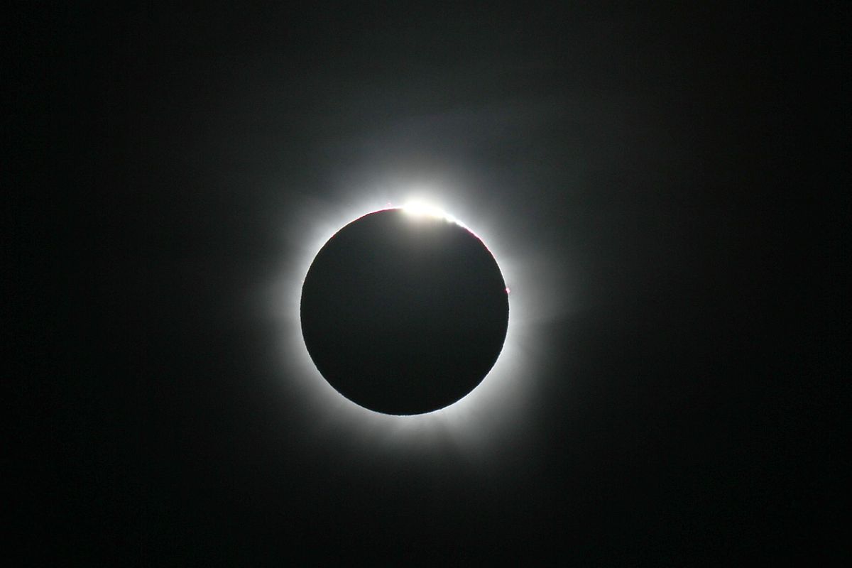 Beispielbild einer totalen Sonnenfinsternis
