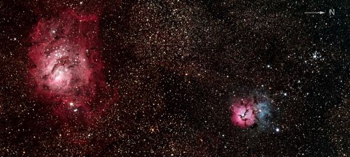 M8 - M20 - M21 im Sternbild Schützen