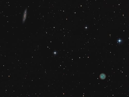 M 97 und M 108 - ein ungleiches Paar beim Großen Wagen