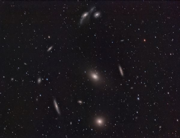Virgo-Galaxienhaufen um M84 und M86 (Markarjansche Kette)