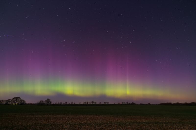 Abbildung: Polarlichter in Deutschland und der beginnende Sonnenzyklus