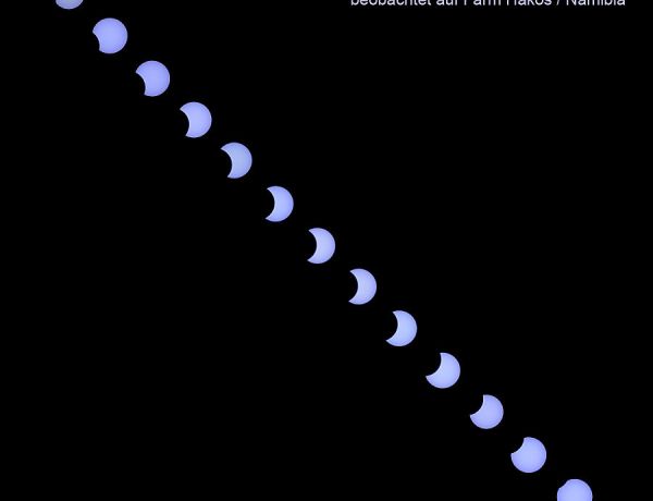 Partielle Sonnenfinsternis am Südhimmel